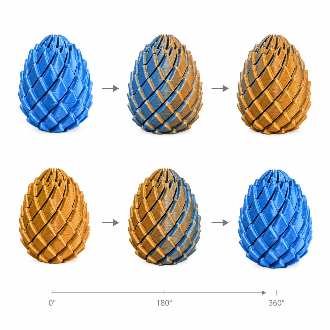 FlexiFidget Dragon Egg - Blue & Orange