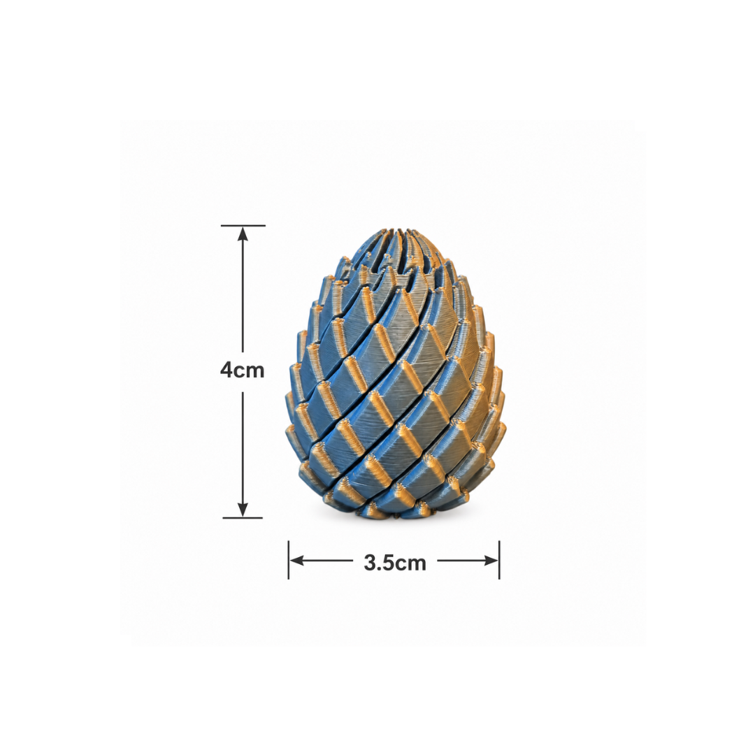 FlexiFidget Mini Dragon Egg - Blue & Orange