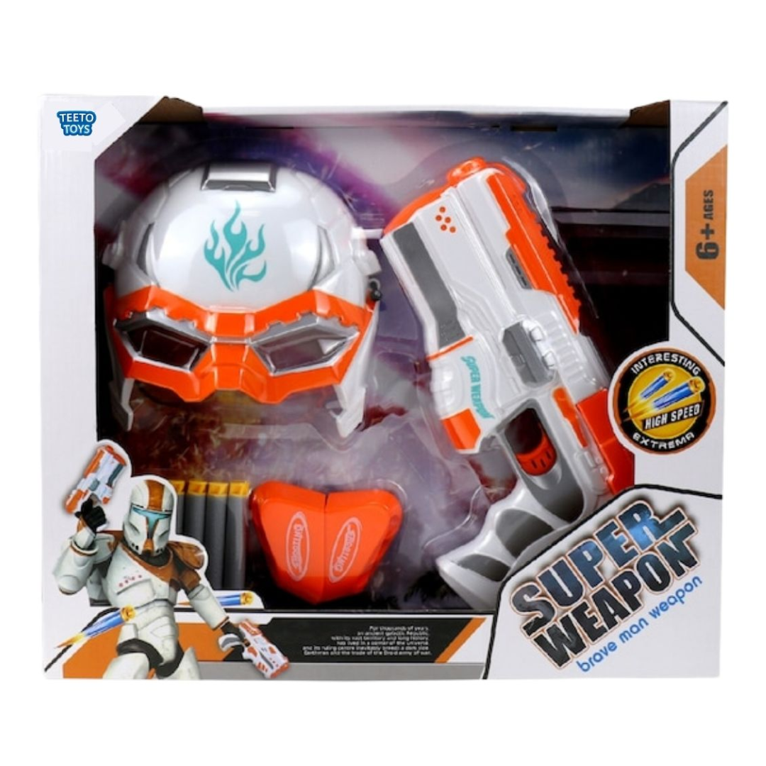 Foam Dart Blaster - Pretend Play Toy Gun Playset