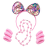 Girls Mermaid Hair Accessories Set – Bow Headband, Necklace & Hair Ties