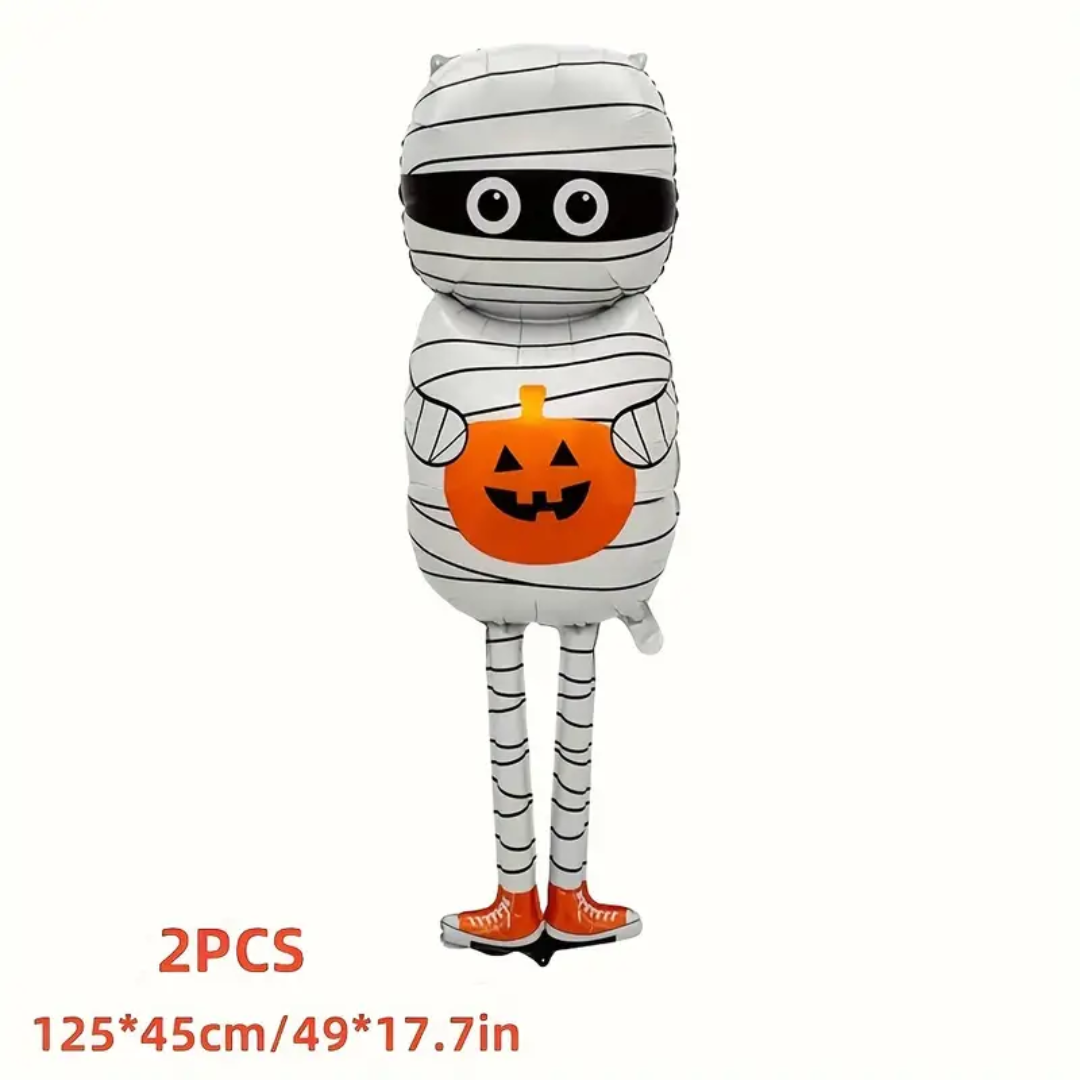 Mummy Pumpkin Foil Balloon 2pc