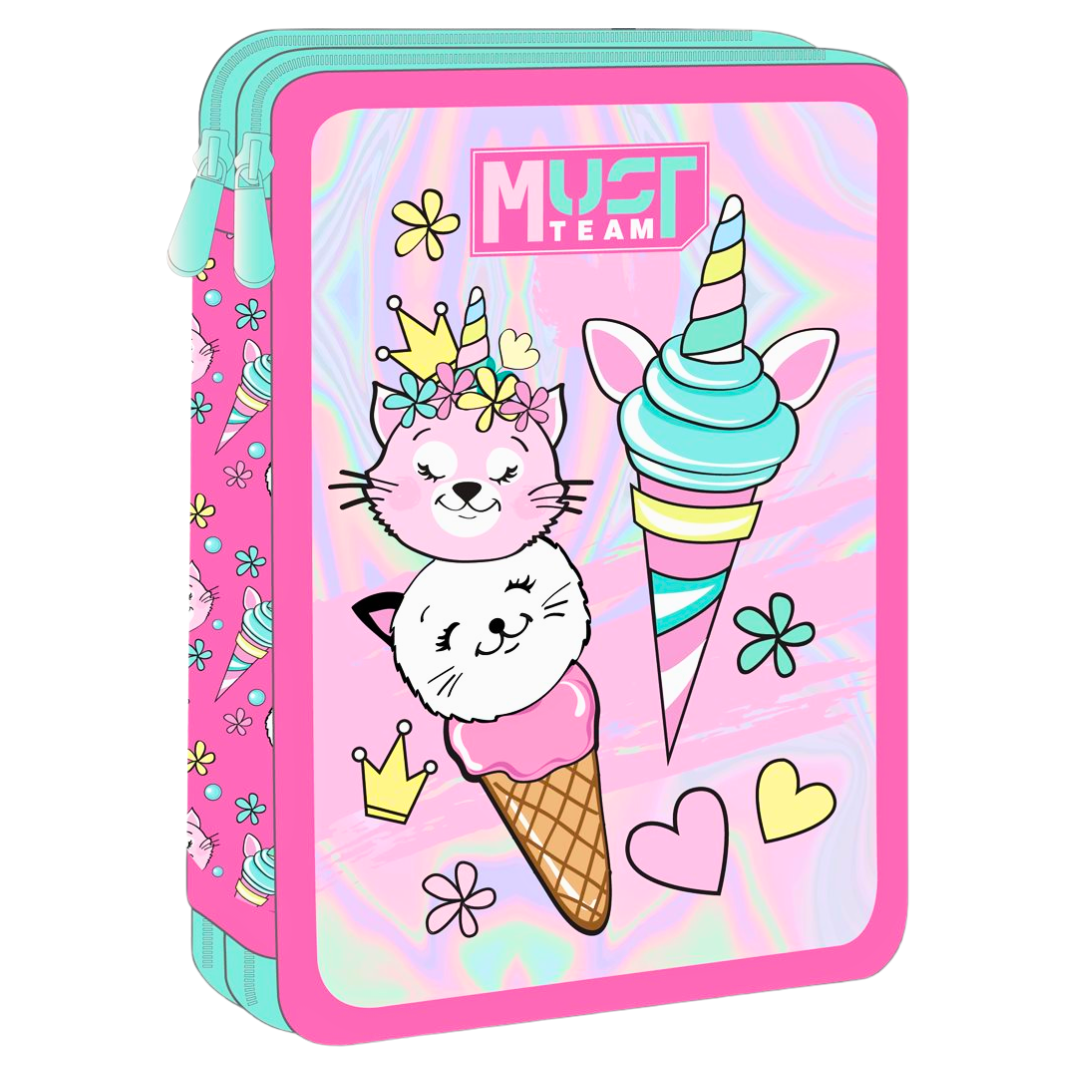 Must Double Decker Filled Pencil Case - Ice Cream