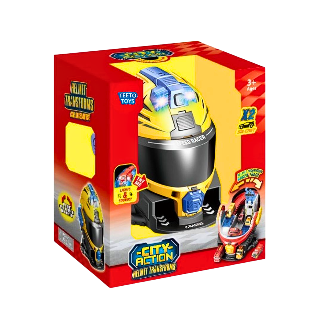 Parking Lot Helmet Car Playset