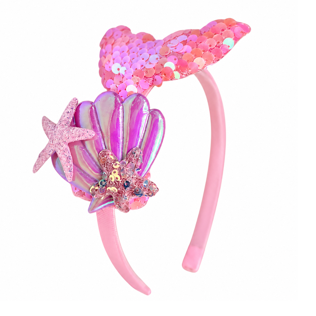 Pink Mermaid Sequins Aliceband