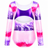 Pink & Purple Tie Dye Long-sleeve Gymnastics Leotard