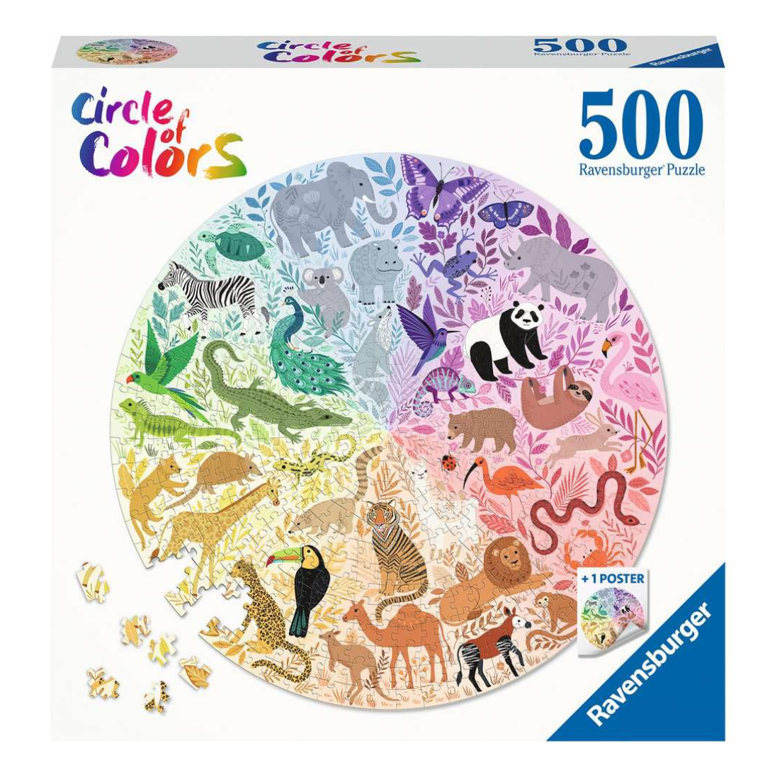 Ravensburger 500pc Circle of Colours Animals Puzzle