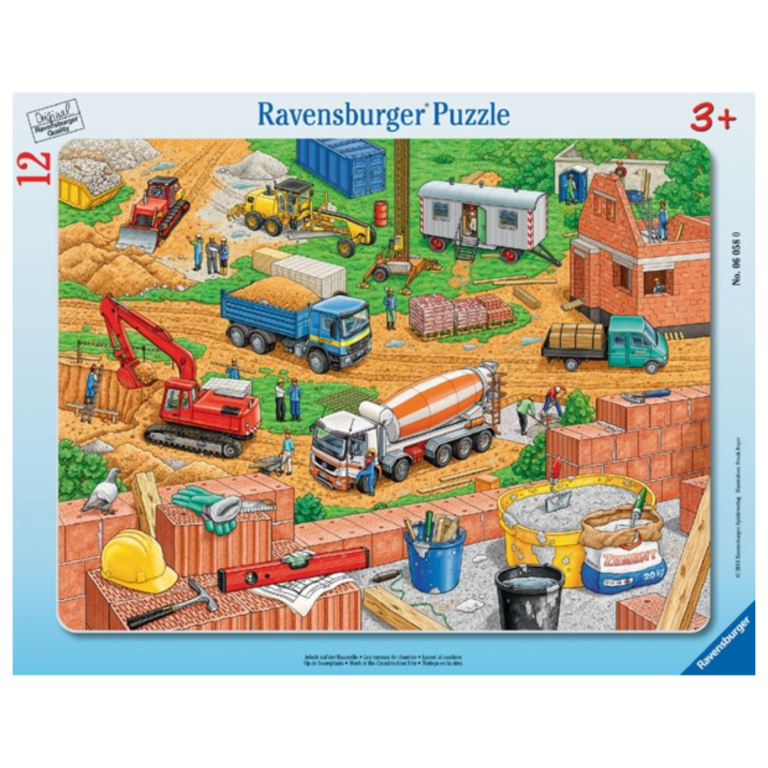 Ravensburger Frame Puzzle 8-12PC Construction Site