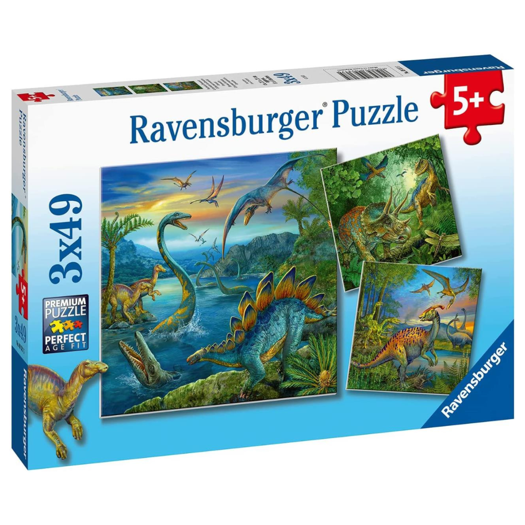 Ravensburger 3X49PC Puzzle Dinosaur Fascination