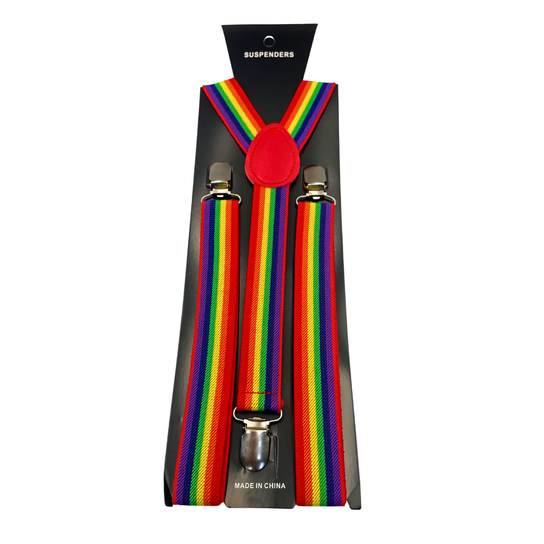 Rainbow Coloured  Suspenders