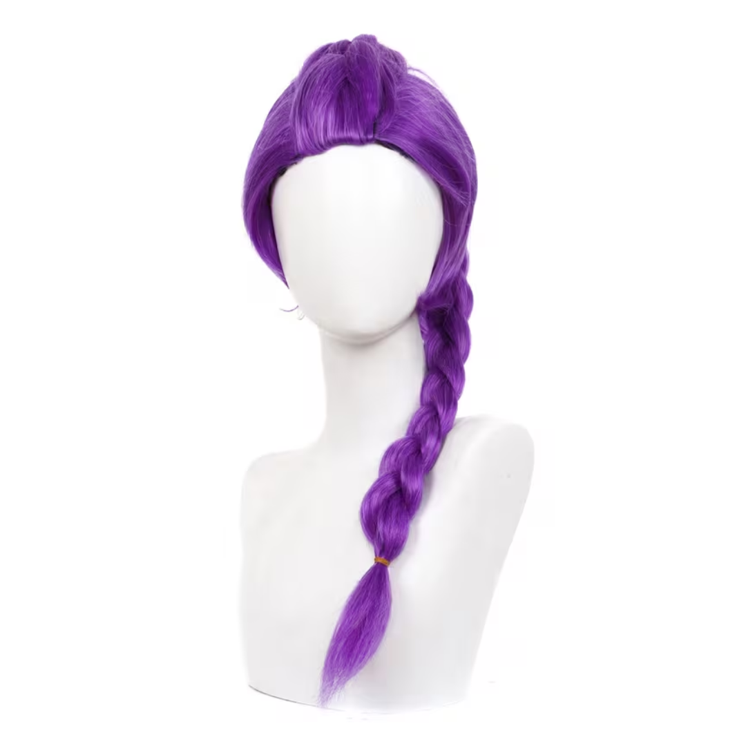 Long Purple Braided Rumi Inspired Wig