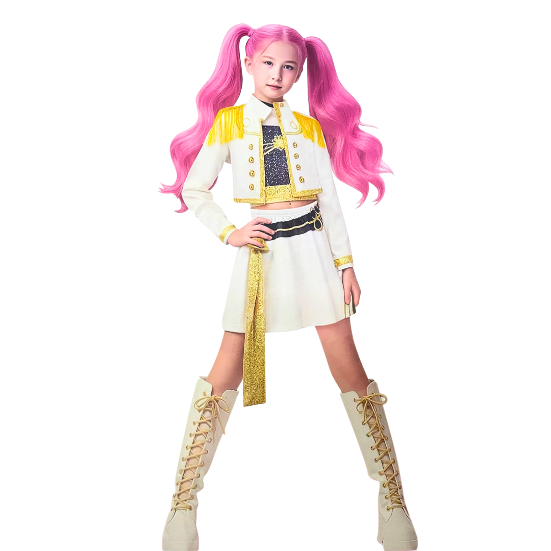White and Gold Mira Huntrix Outfit
