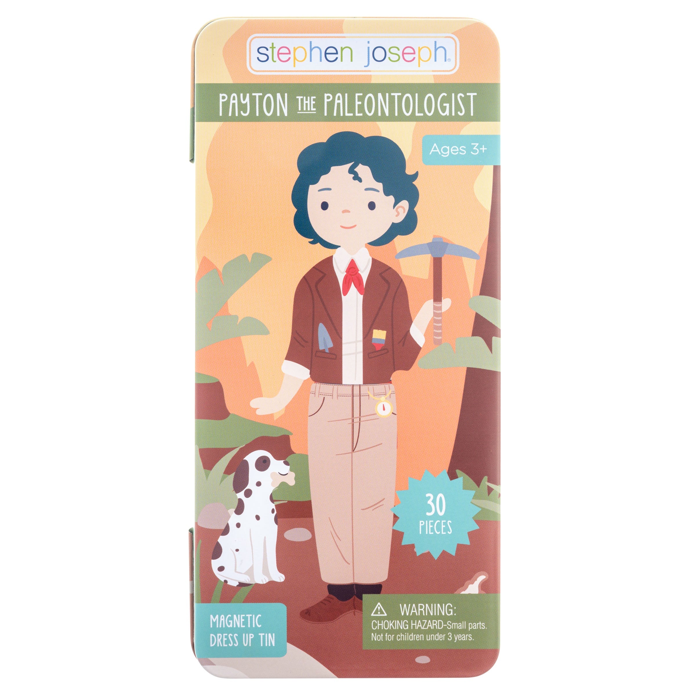 Tall Travel Tin Magnetic Dress Up - Dino