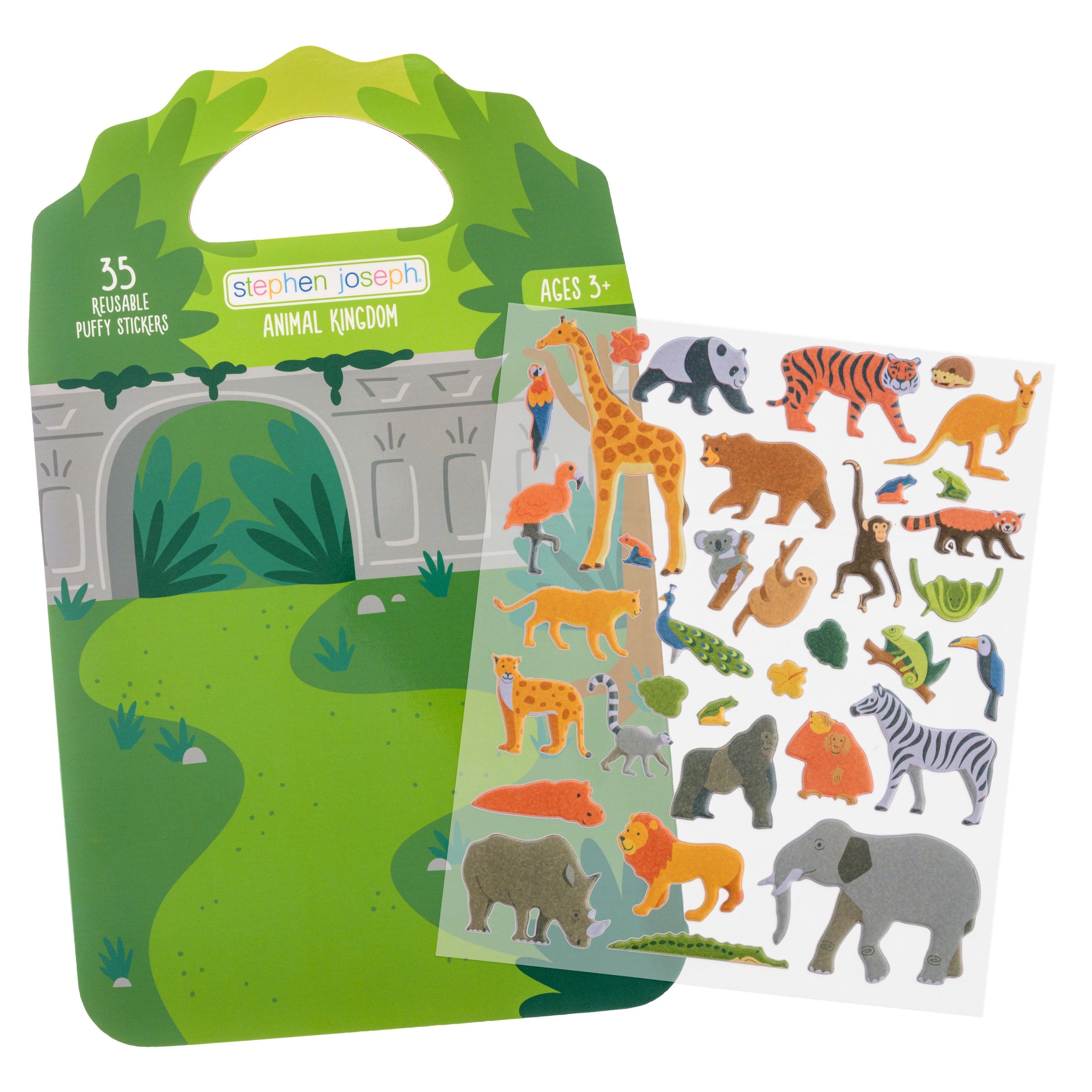 Reusable Puffy Sticker Book - Zoo