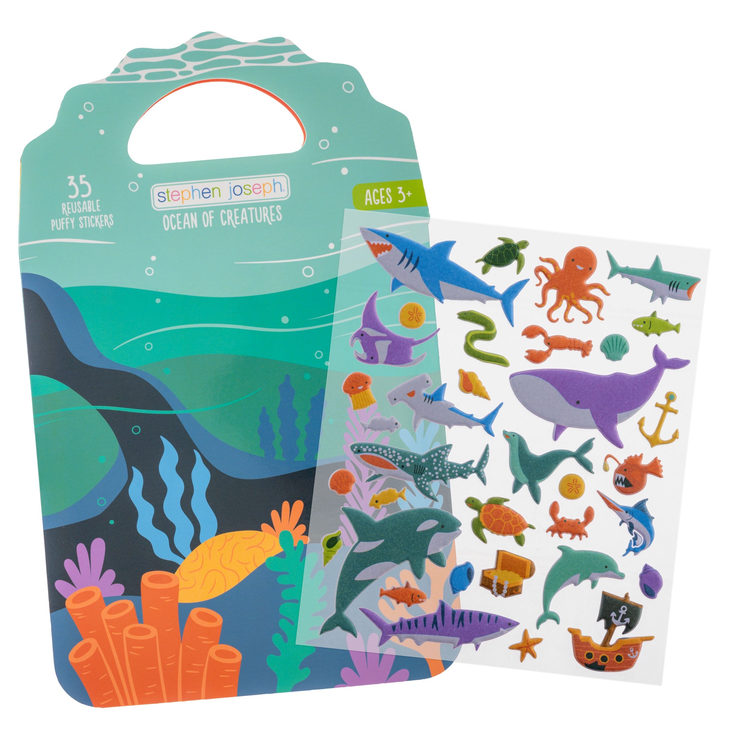 Reusable Puffy Sticker Book - Sea Life