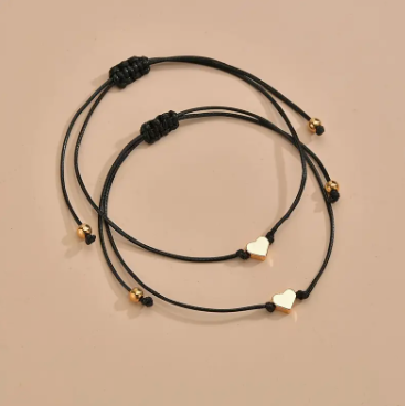 Gold Heart Bracelet Kids 1pc