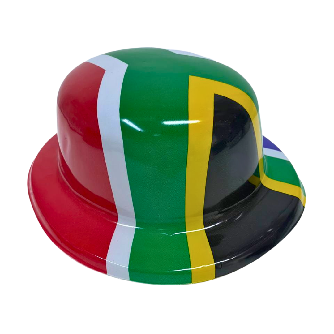 South African Flag Bowler Hat Plastic
