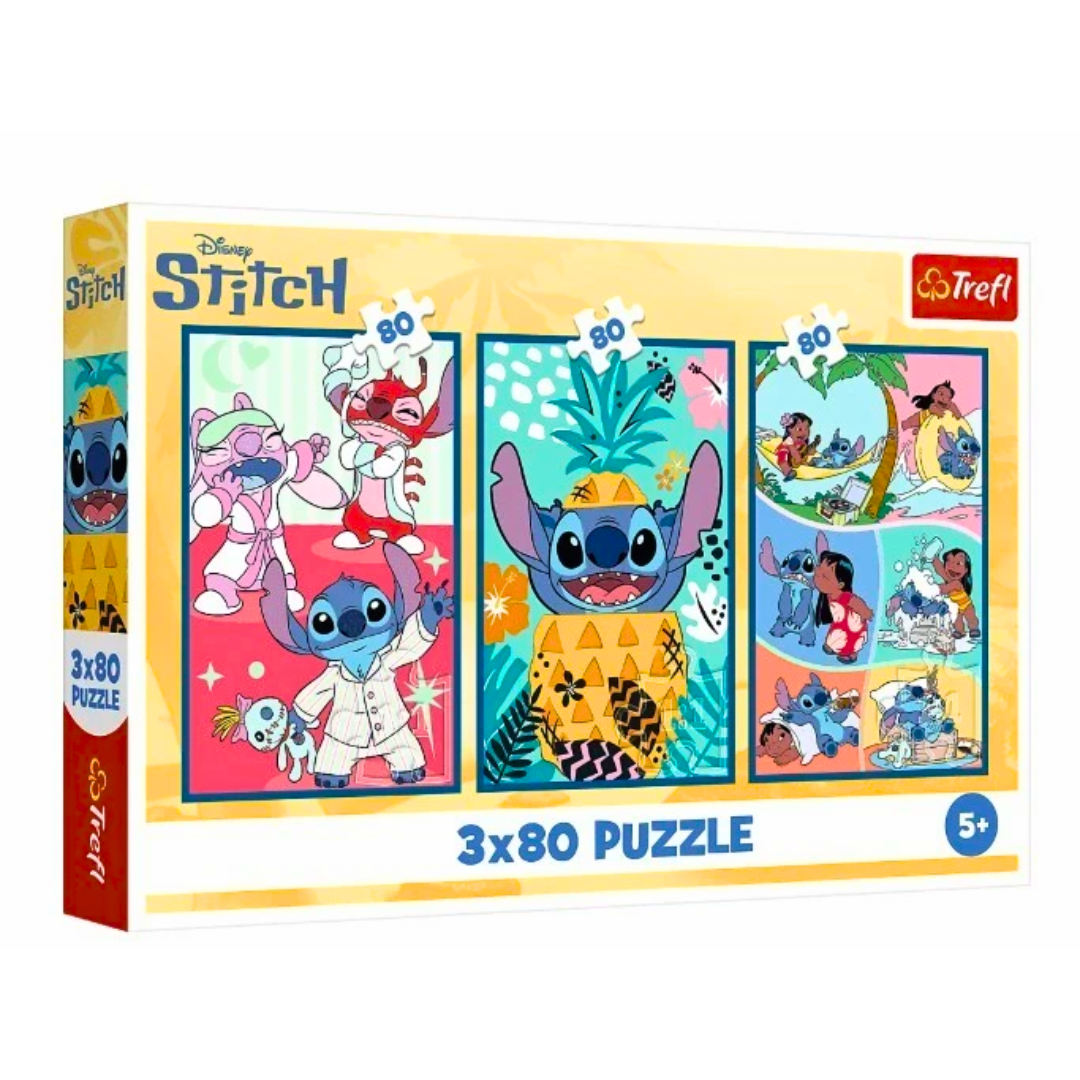 Stitch's World 3x80pc Puzzles