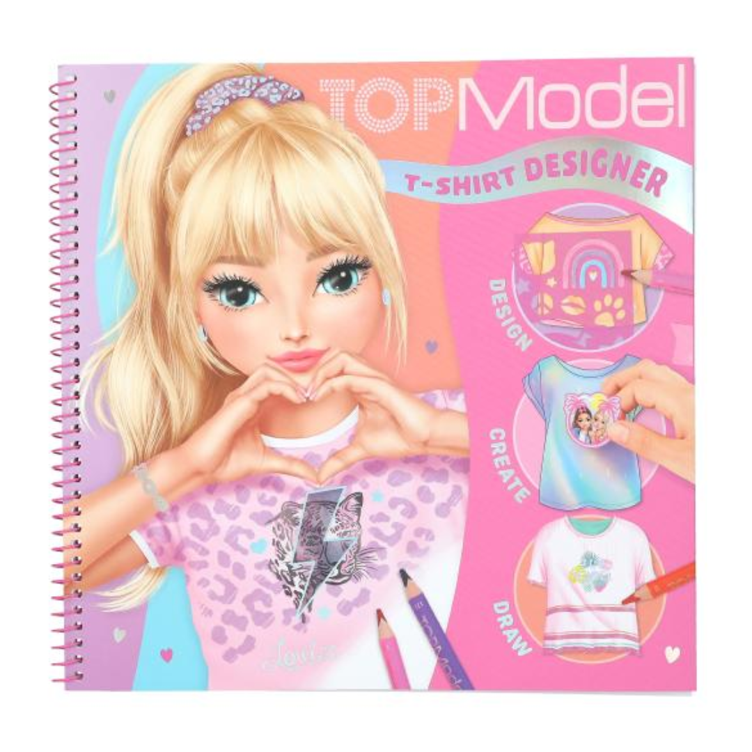 T-Shirt Designer Colouring Book, Stencil & Stickers