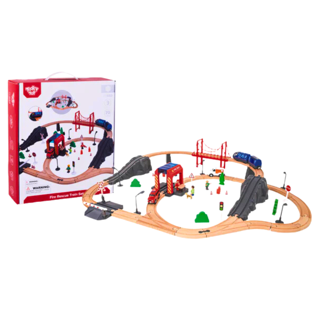 Tooky - Fire Rescue Train Set