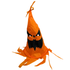 Kids Orange Pumpkin Witch Hat