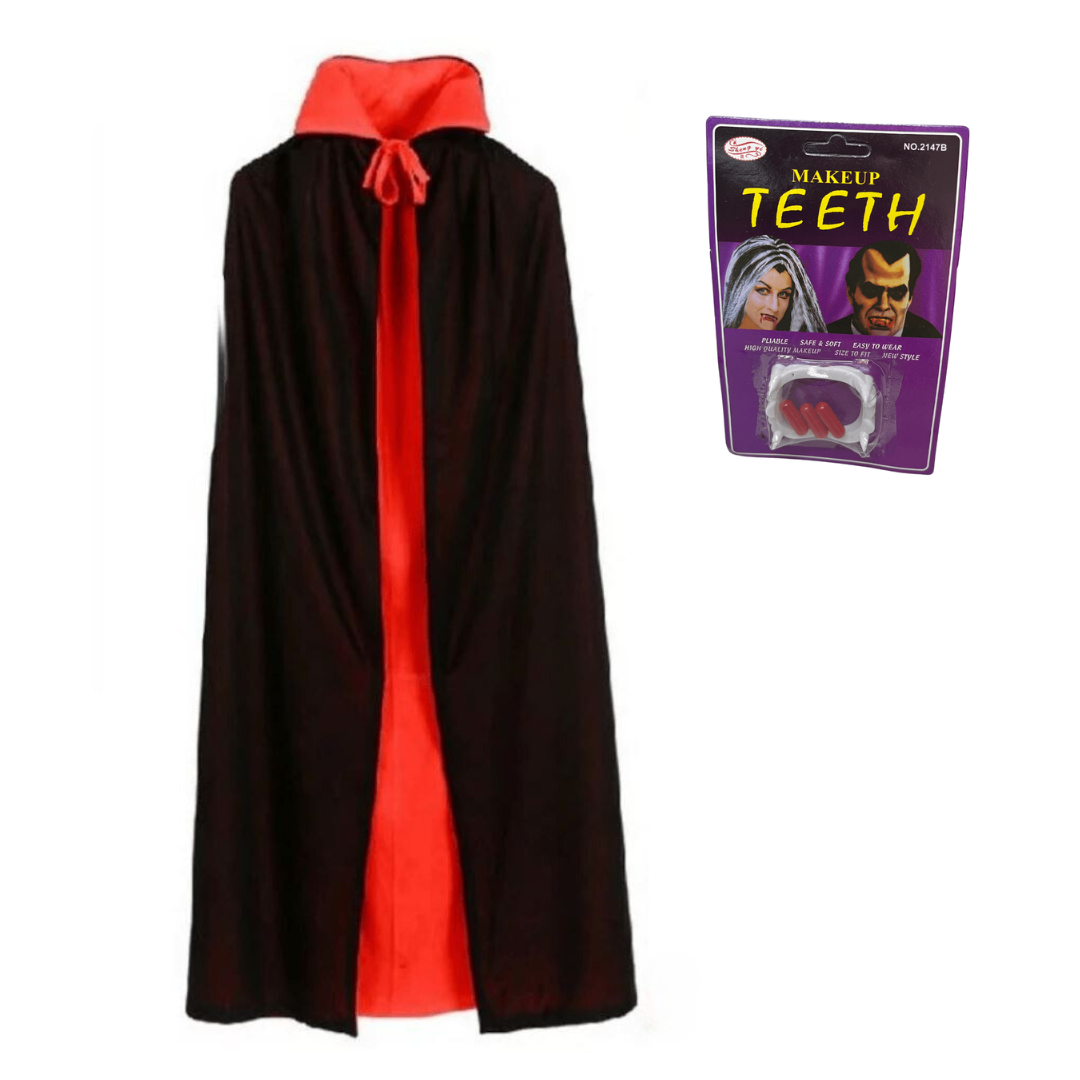 *Bundle* Vampire Cape, Teeth and Blood Capsules