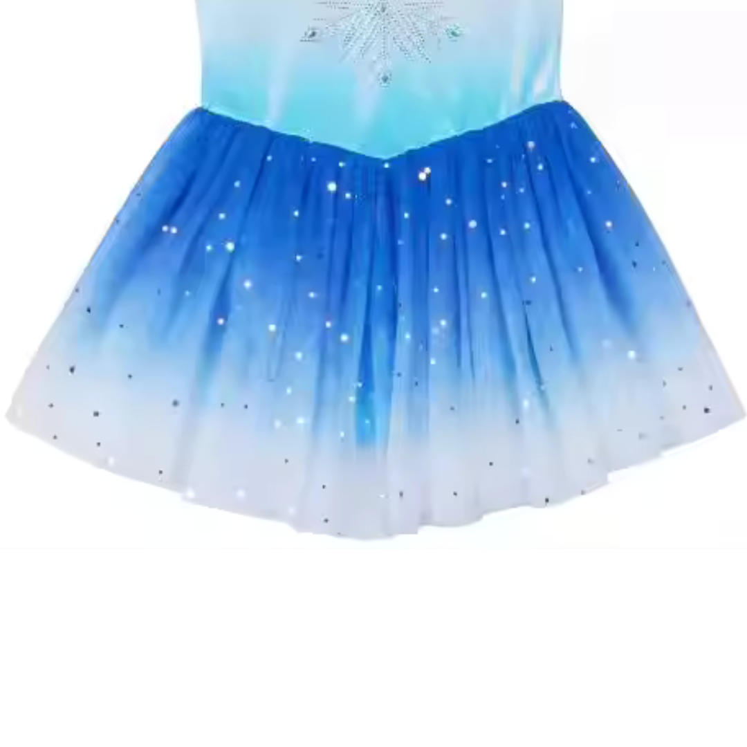 Blue and White Ice Leotard with tutu