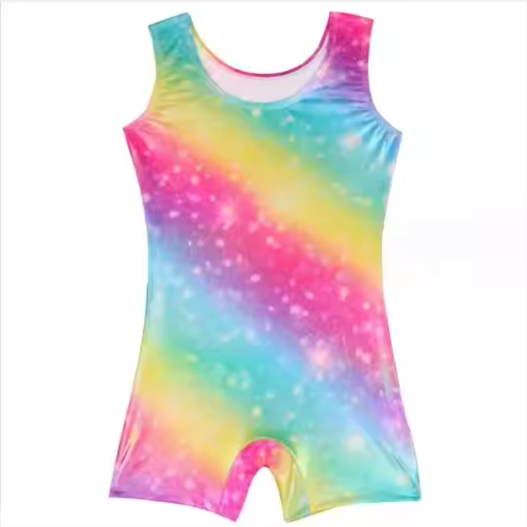 Multicolour Unicorn Unitard with Scrunchy