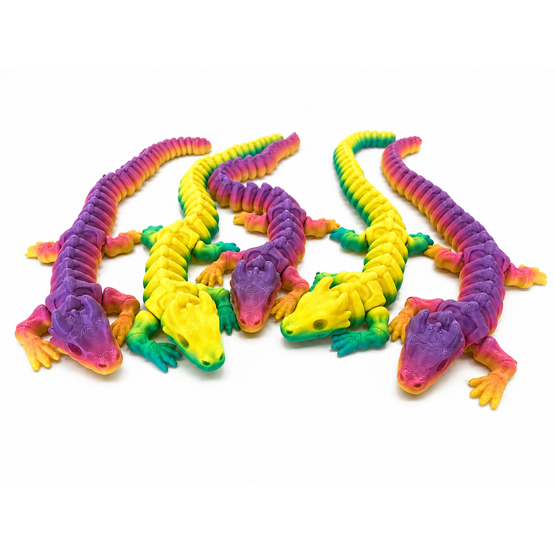 FlexiFlame Dragon - 35cm Rainbow