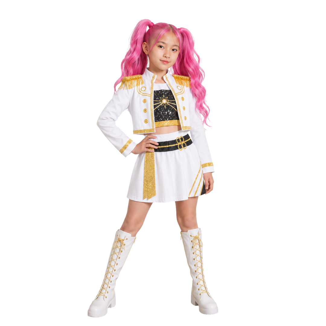 White and Gold Mira Huntrix Outfit