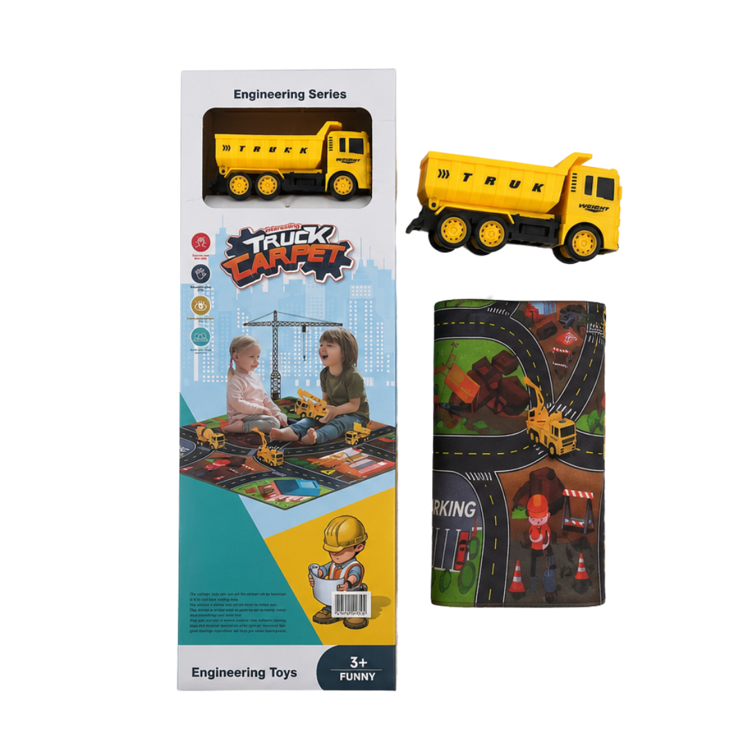 Truck Carpet Play Set with Construction Truck