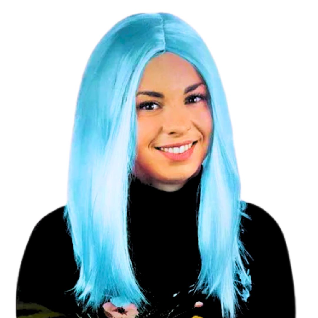 Aqua Long Wig