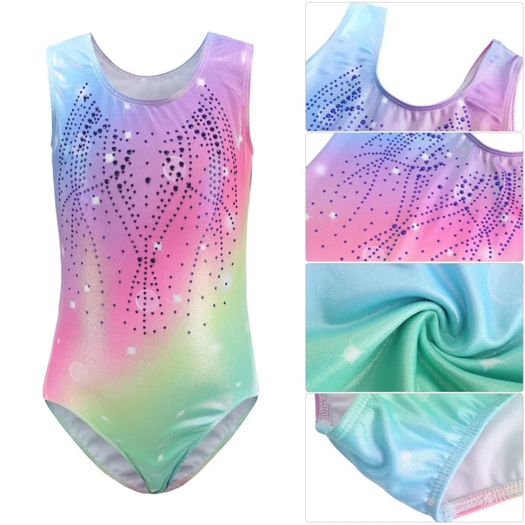 Aurora Ombre Rhinestone Leotard