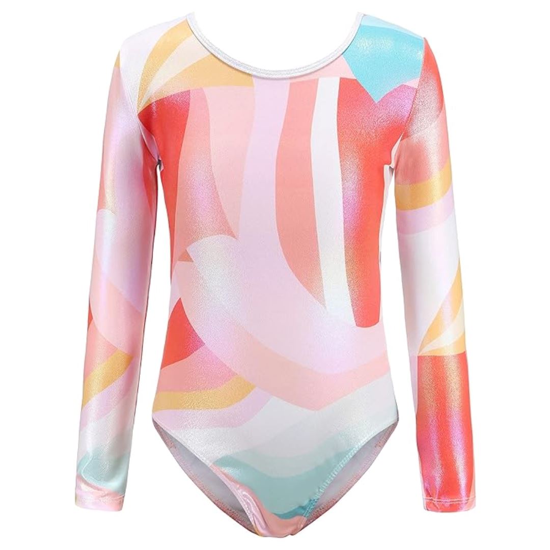 Autumn Abstract Long Sleeve Leotard