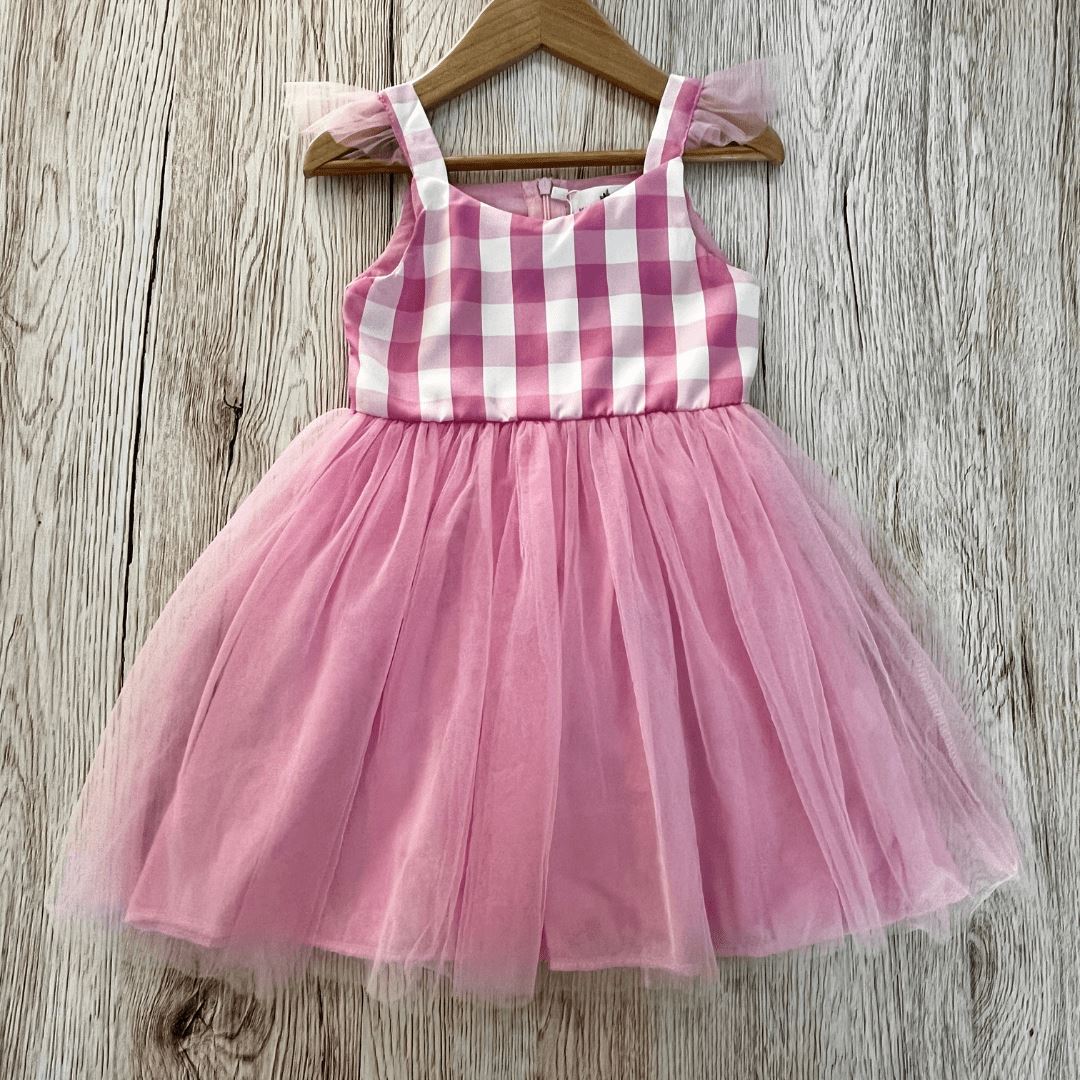 Barbie Pink Checkered Dress