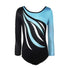 Black and Blue Long Sleeve Gymnastic Leotard