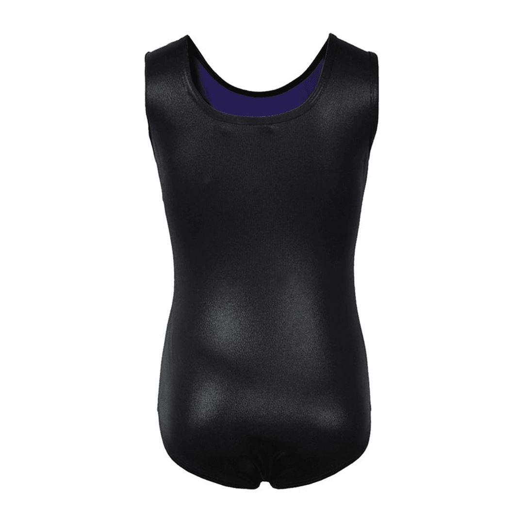 Black and Purple Gymnastics Leotard