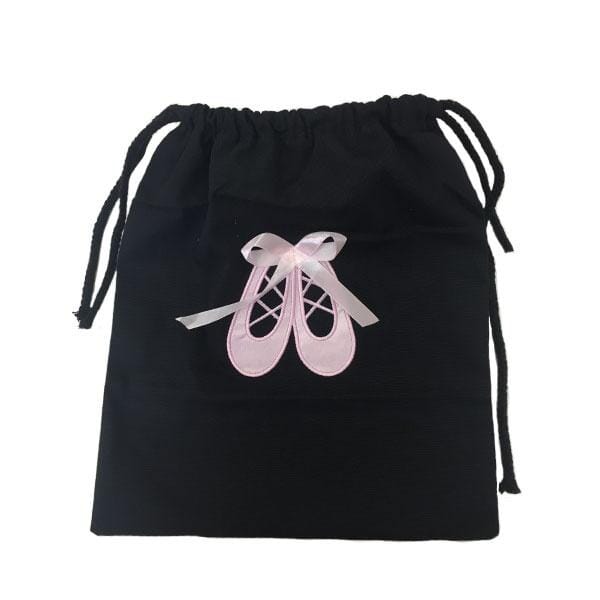 Black Canvass Drawstring Ballet Bag