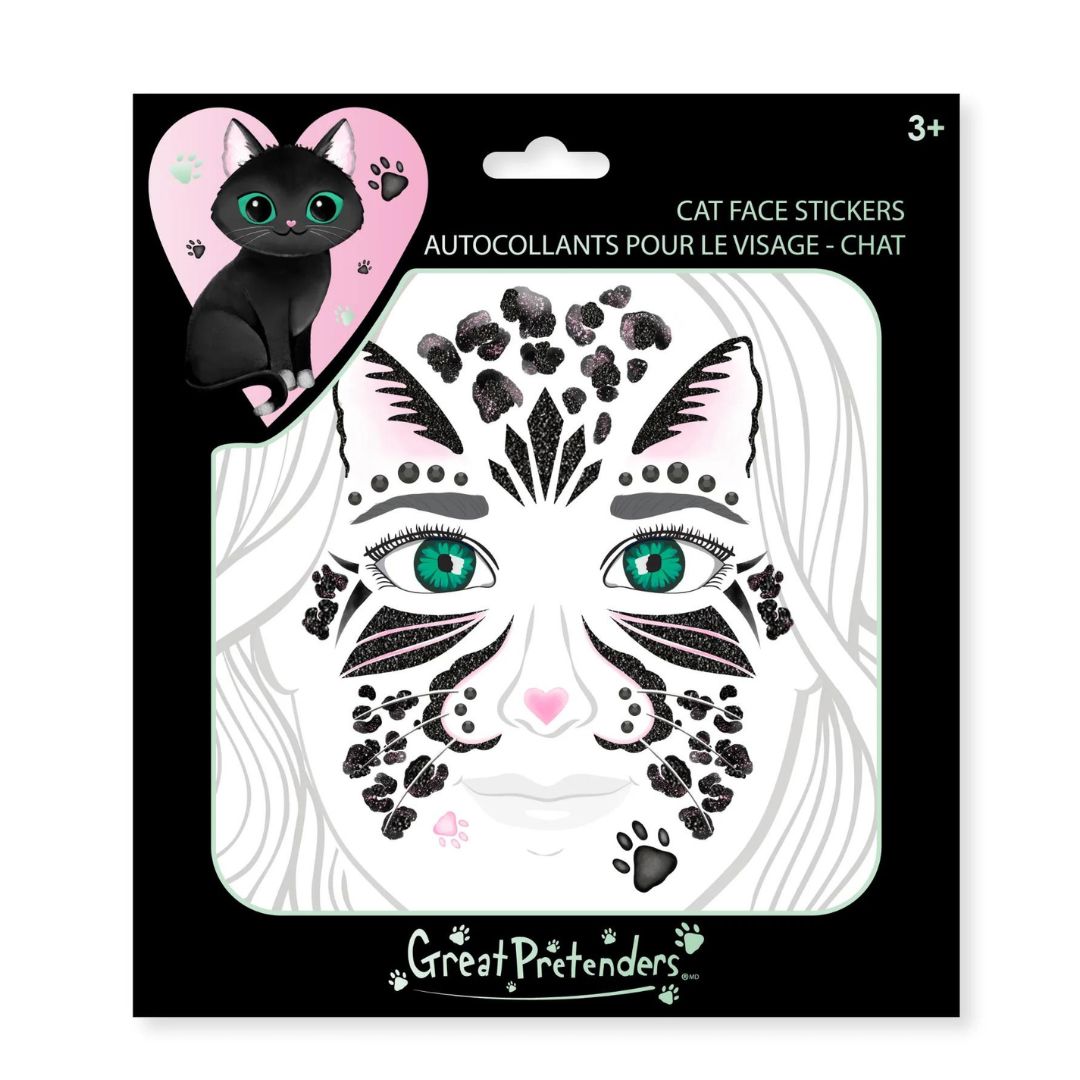 Black Cat Face Stickers