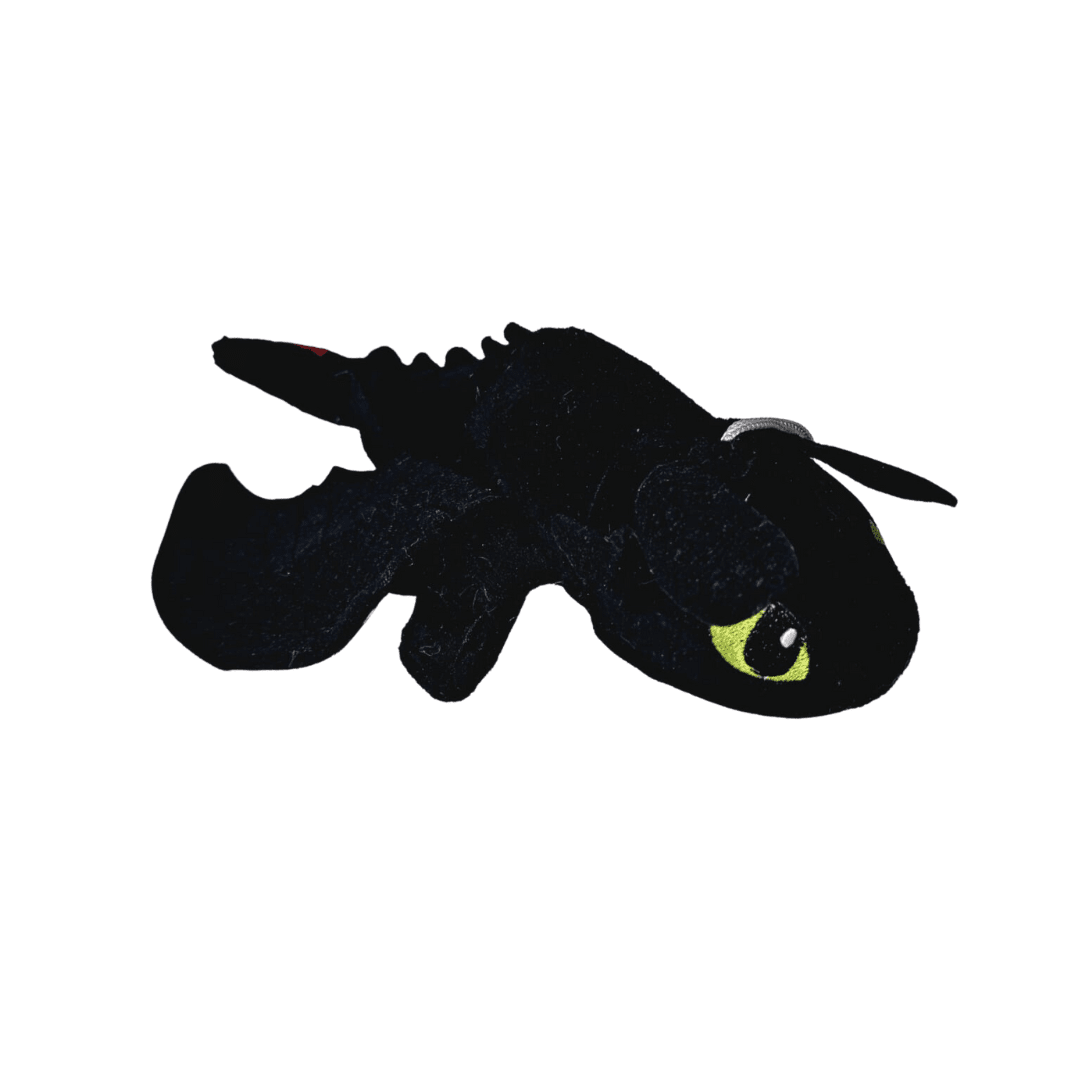 Black Dragon with Green Eyes Plush Toys Not specified 