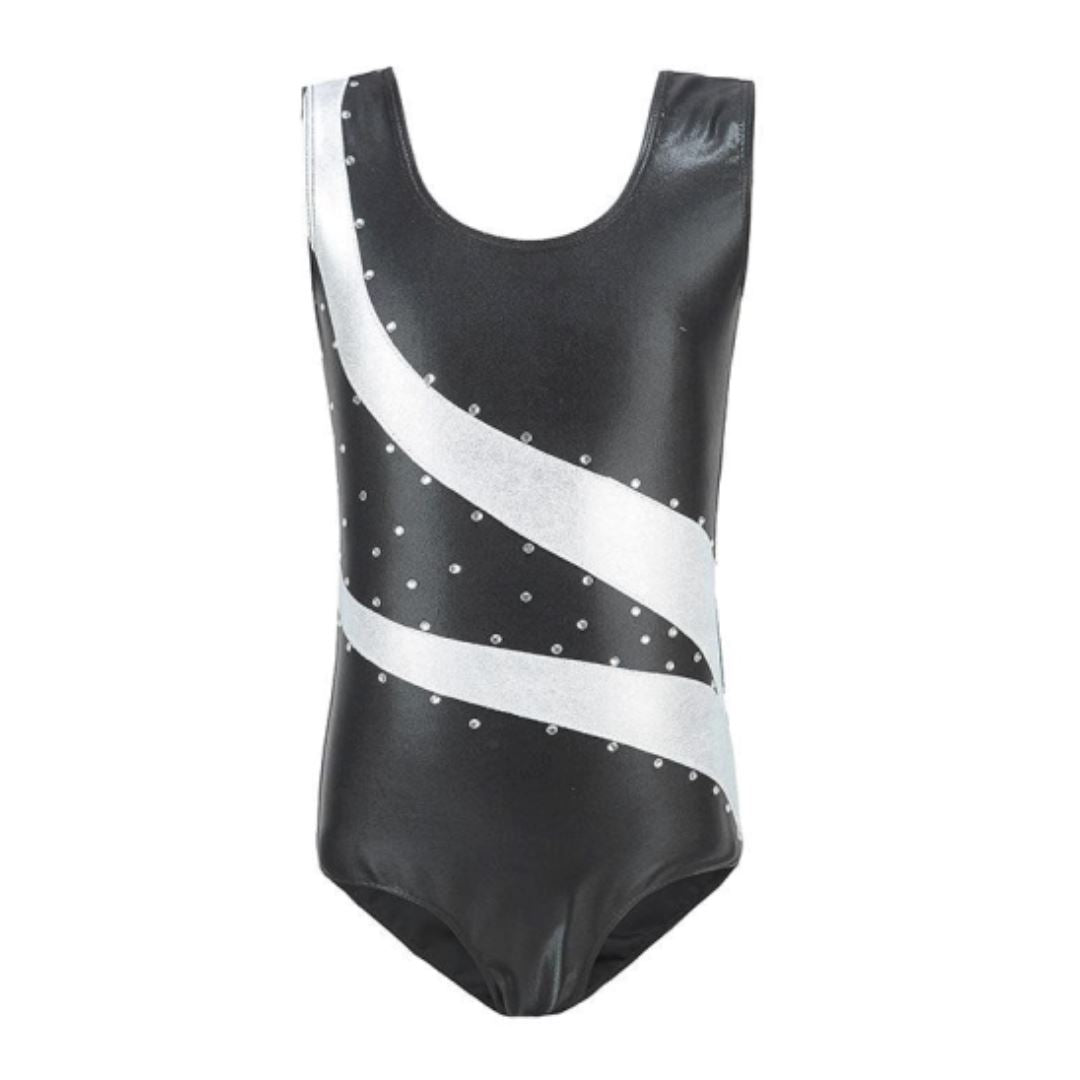 Black Leotard Silver Lines