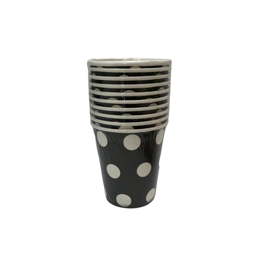 Black Polka Dot Cups