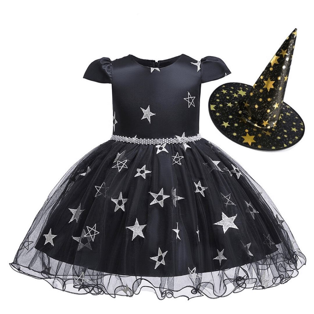 Black Witch Dress and Hat