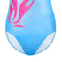 Blue Leotard Pink Flame