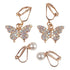 Boutique Butterfly Clip On Earrings, 2 Sets