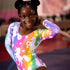 Bright Glitter Unicorn Long-sleeve Leotard