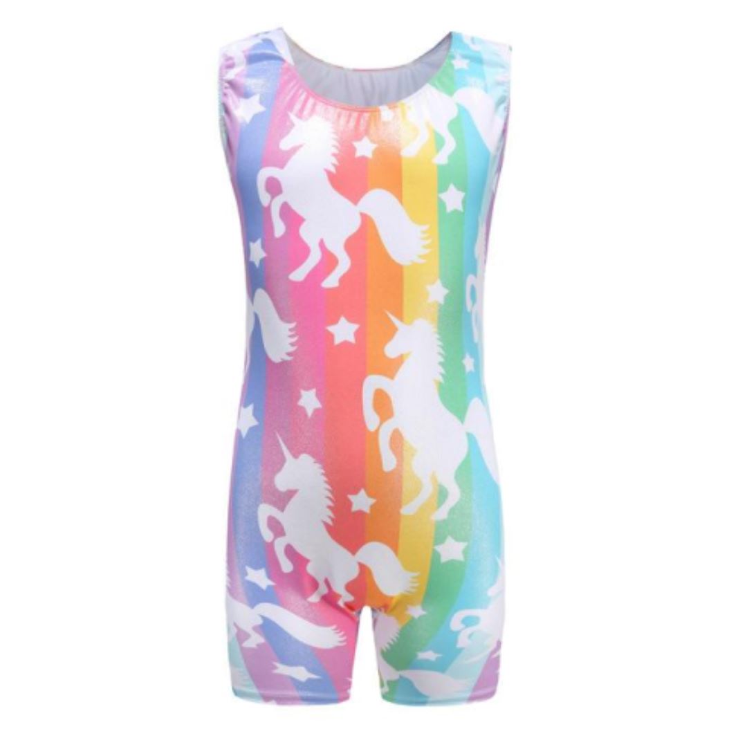 Bright Glitter Unicorn Unitard