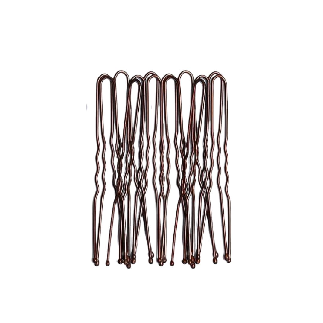 Brown Bobby Pins U-Shape 6CM