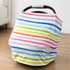 Multi-Use Breastfeeding & Car Seat Cover Rainbow Stripes for Babies