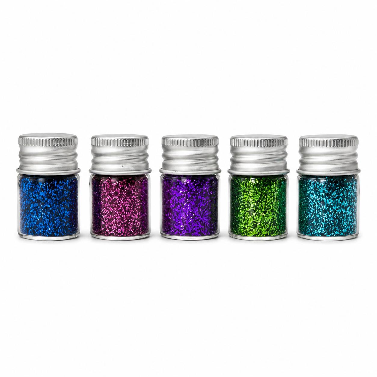 Fine Glitter Craft Pots - Assorted Colours