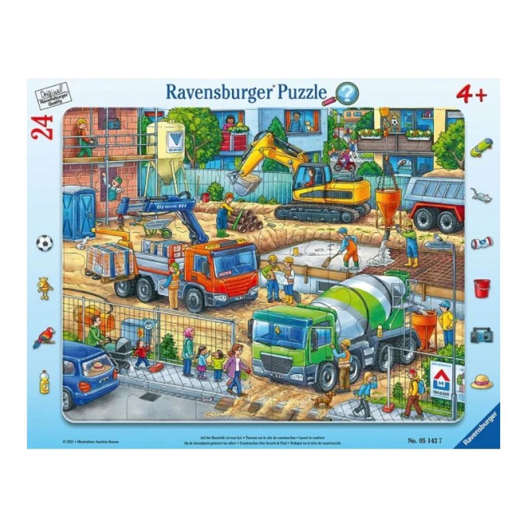 Construction Site Frame Puzzle 24PC